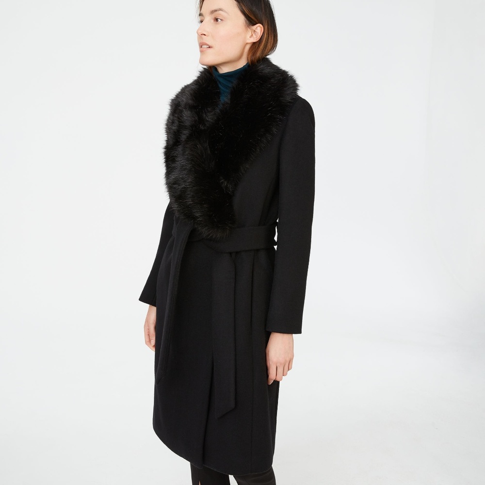 Club Monaco Lenoria Wool Coat, Black